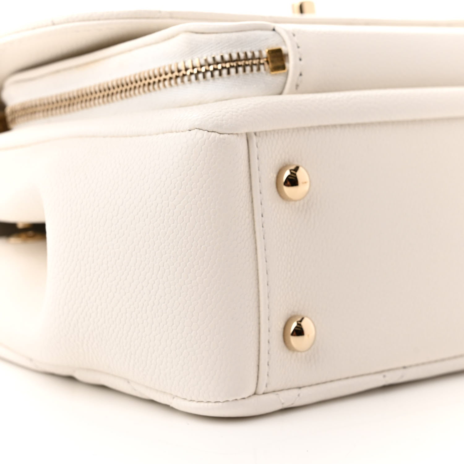 Chanel Caviar Quilted Medium Business Affinity Flap White 9 of 10