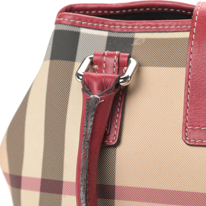 Burberry House Check Top Handle Bag Red 17 of 19