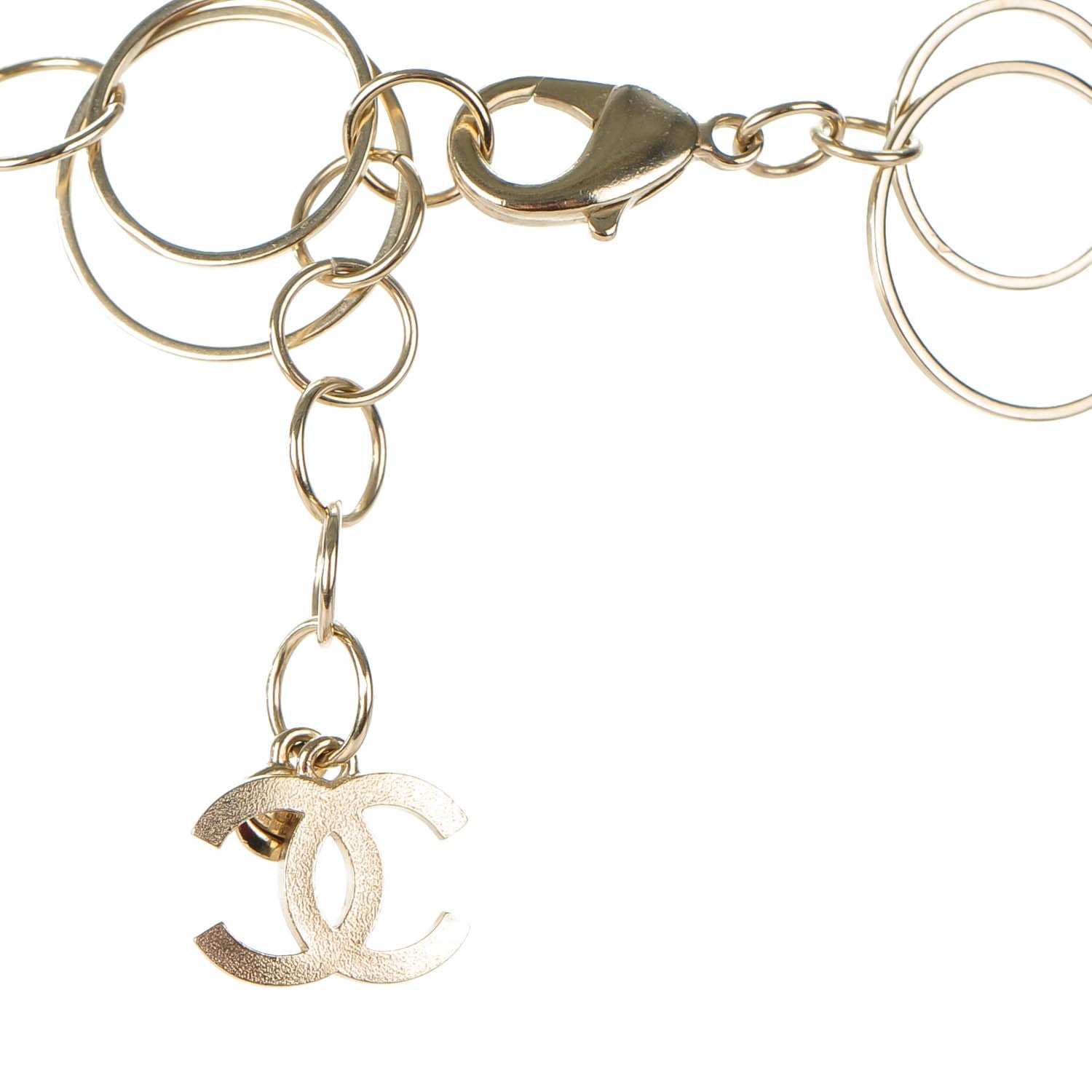 Chanel Pearl CC Long Necklace Pink Gold 5 of 7