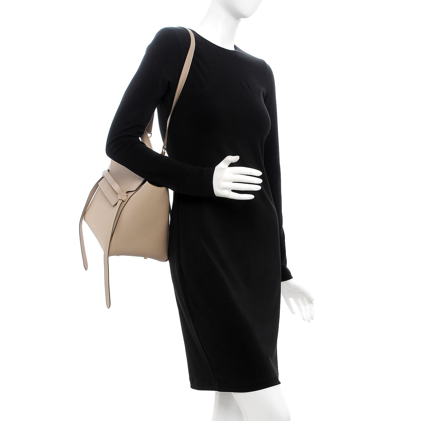 Grained Calfskin Mini Belt Bag Light Taupe