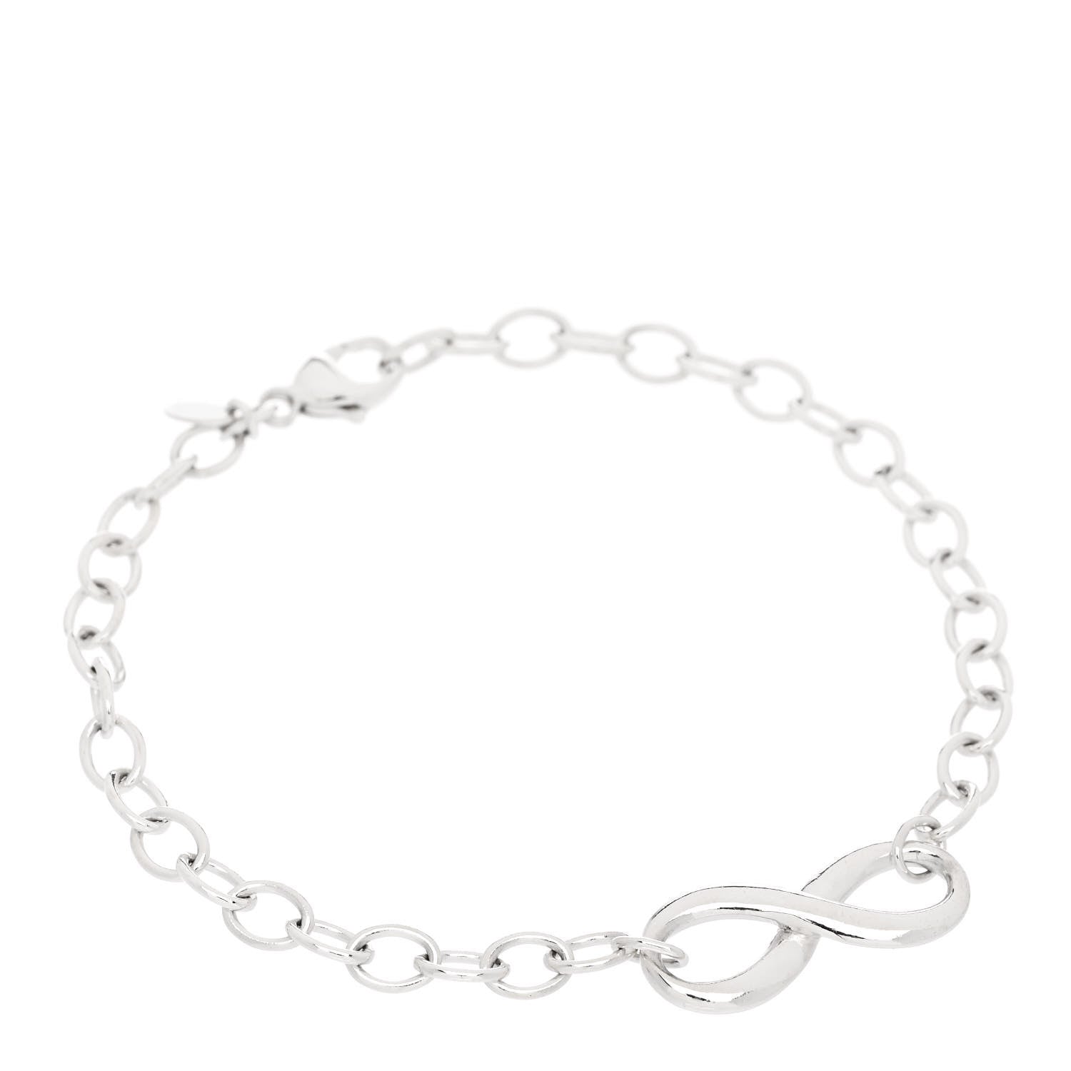 Tiffany Sterling Silver Infinity Chain Bracelet 1 of 4