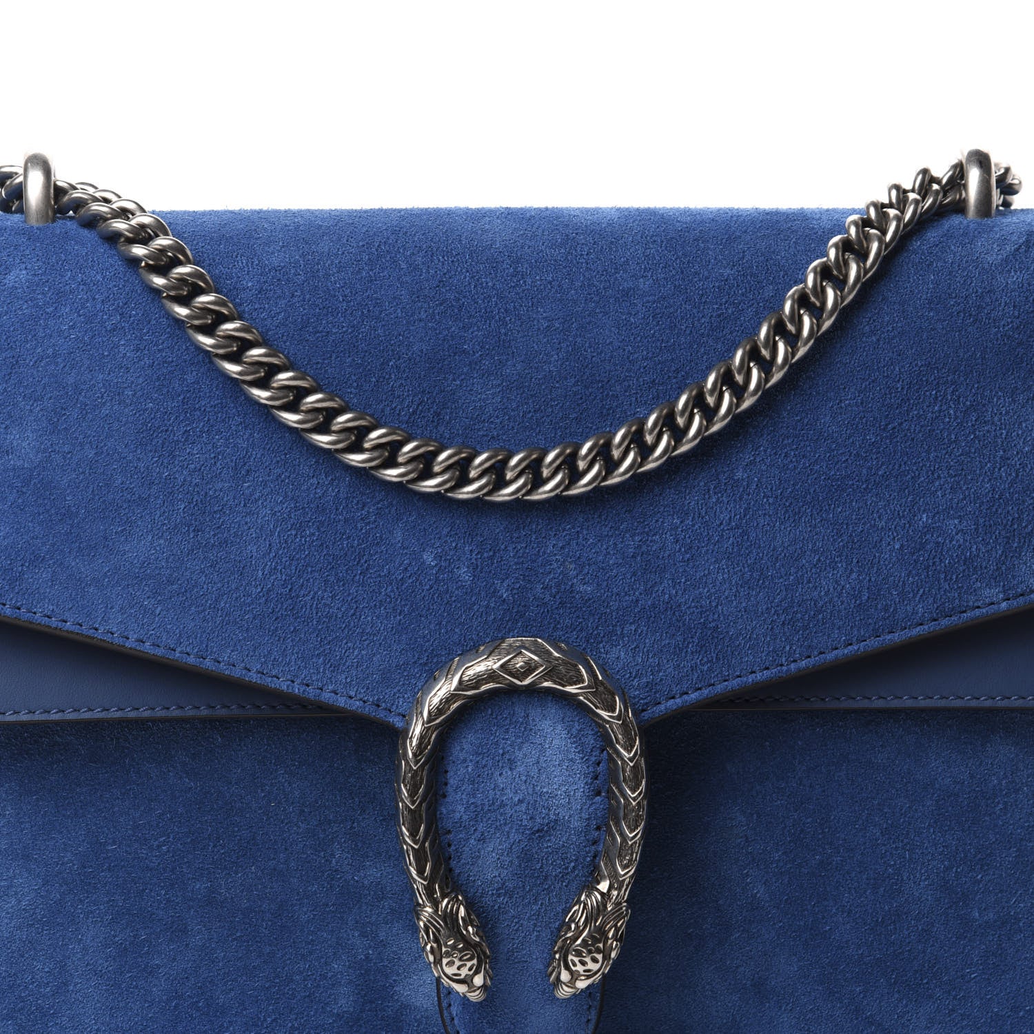 Gucci Suede Medium Dionysus Shoulder Bag Blue 10 of 10