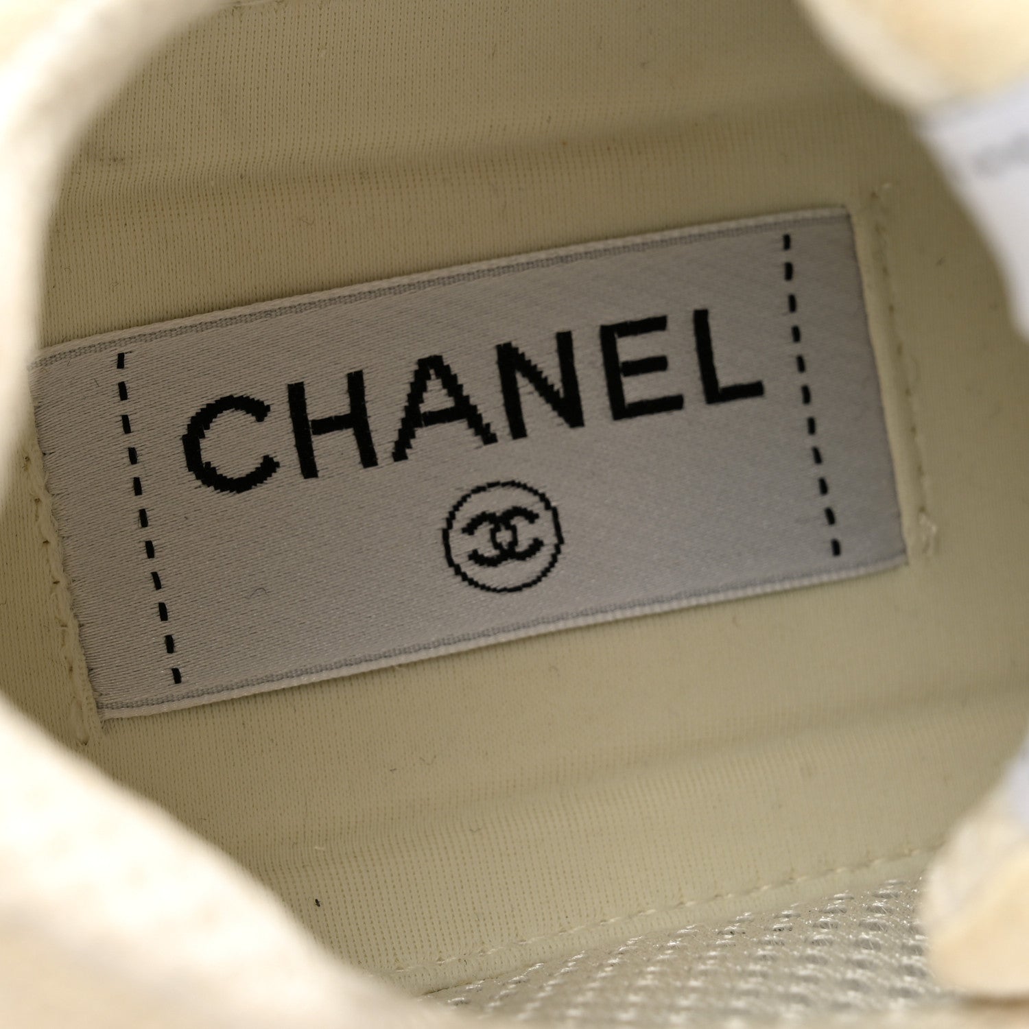 Chanel Suede Calfskin Logo Sneakers 38.5 Black White 6 of 9