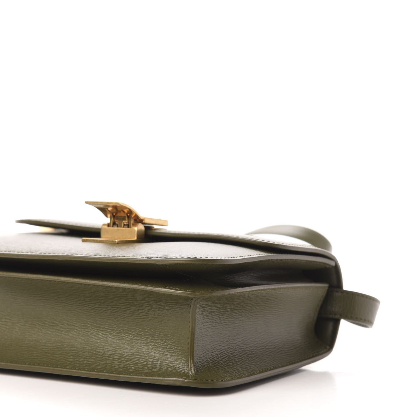 Liege Calfskin Teen Classic Box Flap Bag Dark Olive