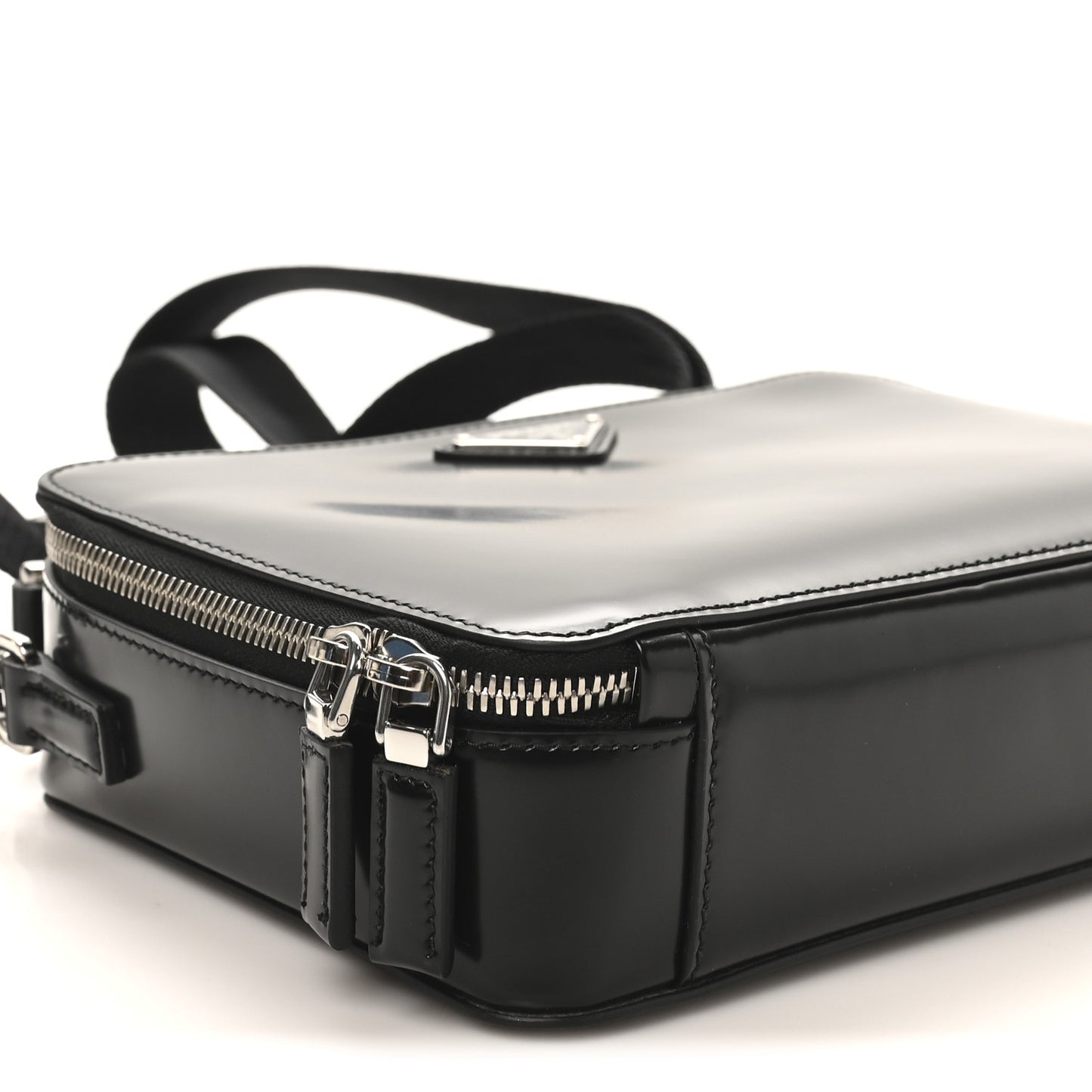 Spazzolato Medium Brique Crossbody Bag Black