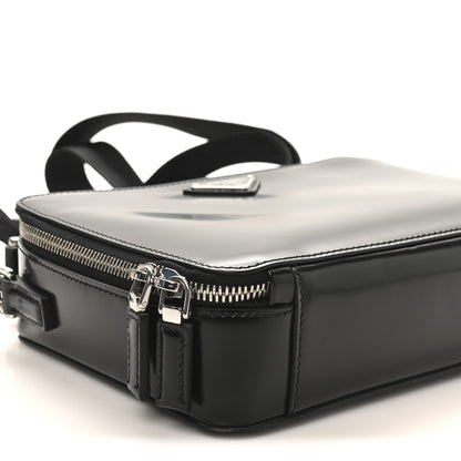 Prada Spazzolato Medium Brique Crossbody Bag Black 8 of 9