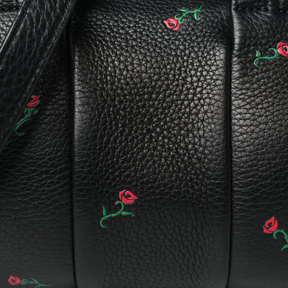 Alexander Wang Pebbled Lambskin Rose Printed Mini Rockie Black Silver Hardware 7 of 9
