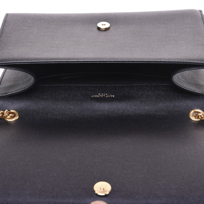 Saint Laurent Grain De Poudre Medium Classic Monogram Kate Satchel Black 11 of 14