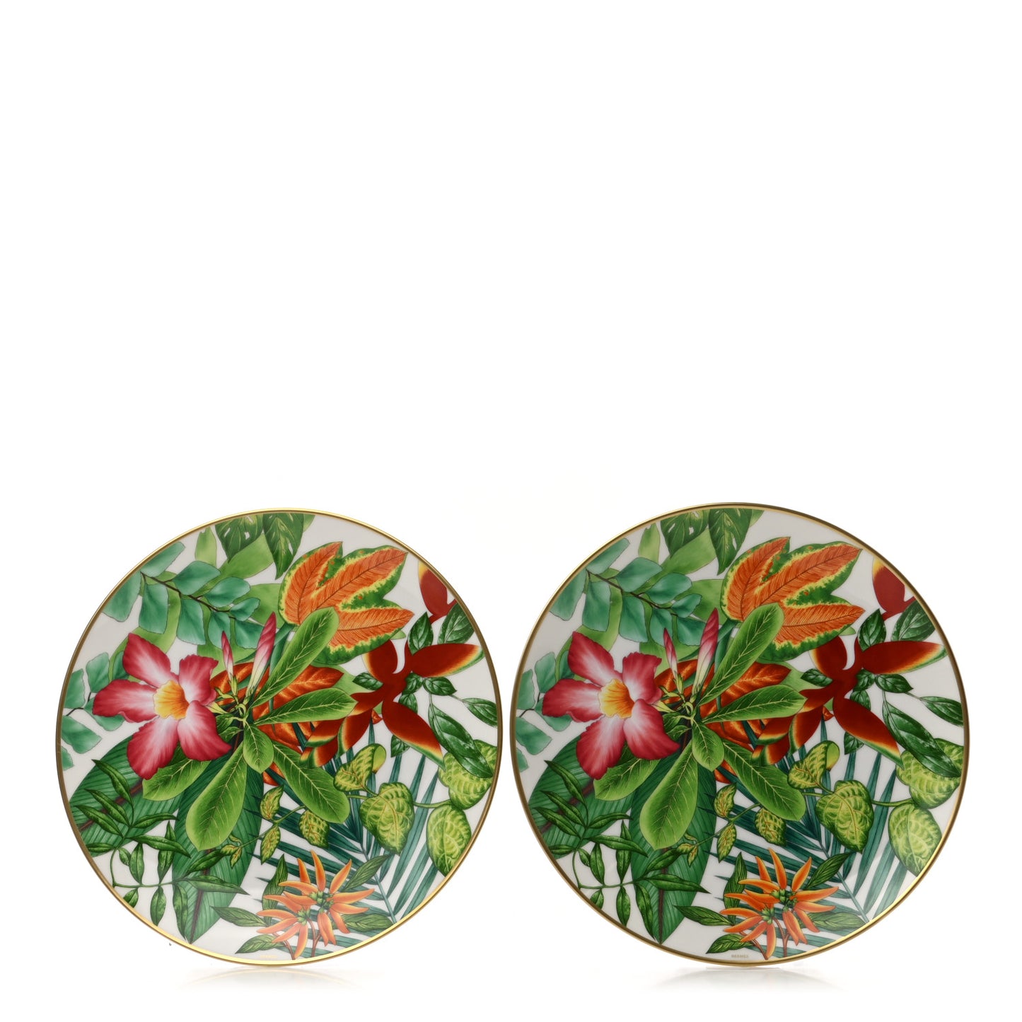 Porcelain Passifolia Dessert Plate N°1 Set of 2