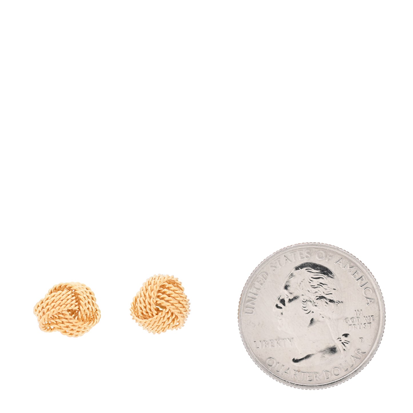 18K Yellow Gold Twist Knot Earrings