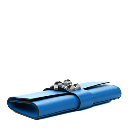 Hermes Chevre Mysore Medor 23 Clutch Bleu Hydra 4 of 8