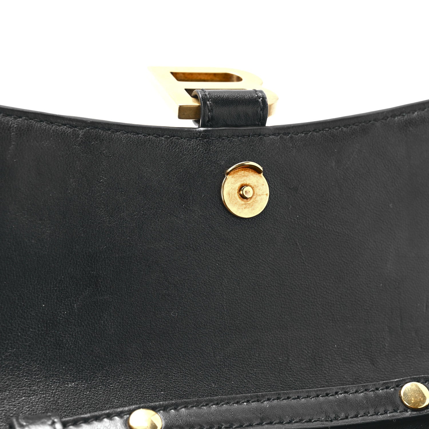 Balenciaga Shiny Box Calfskin Hourglass Chain Bag Black 7 of 12