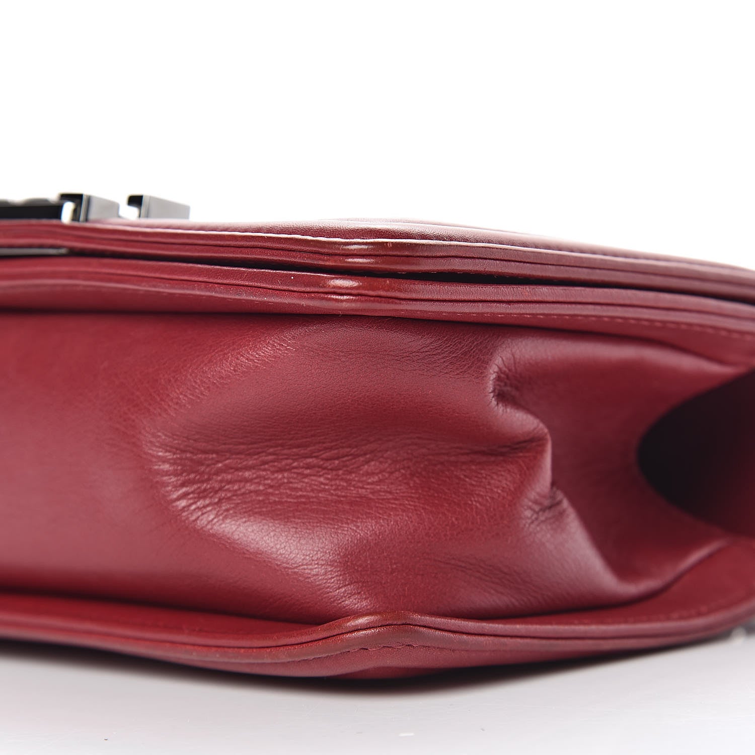 Chanel Calfskin Chain Chevron Small Boy Flap Red 9 of 14