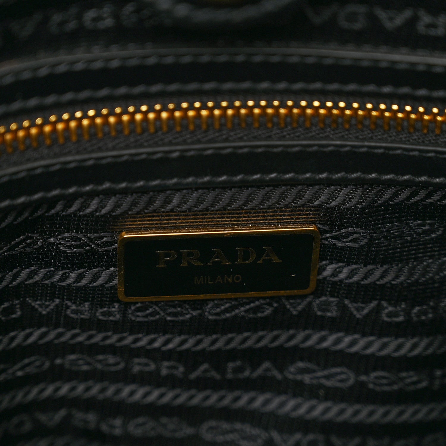 Prada Jacquard Logo Tote Black 7 of 10