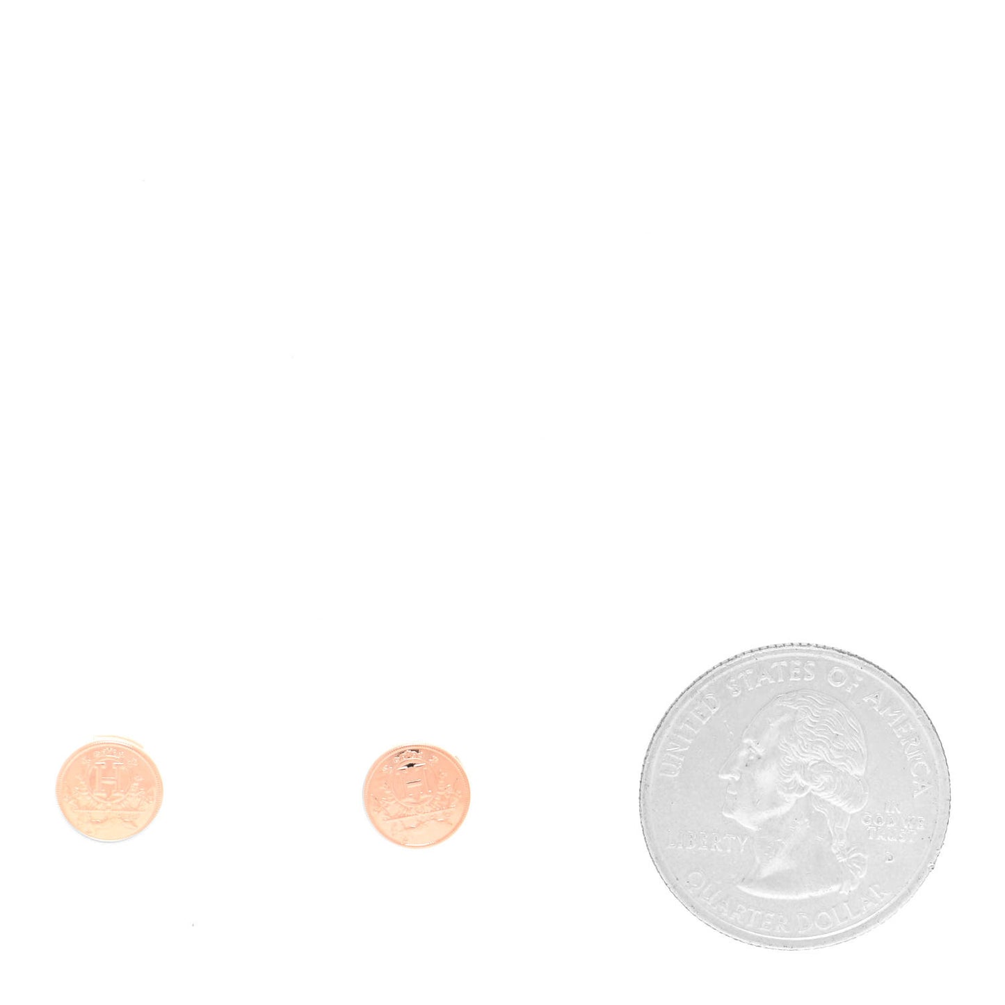 18K Rose Gold TPM Ex-Libris Stud Earrings