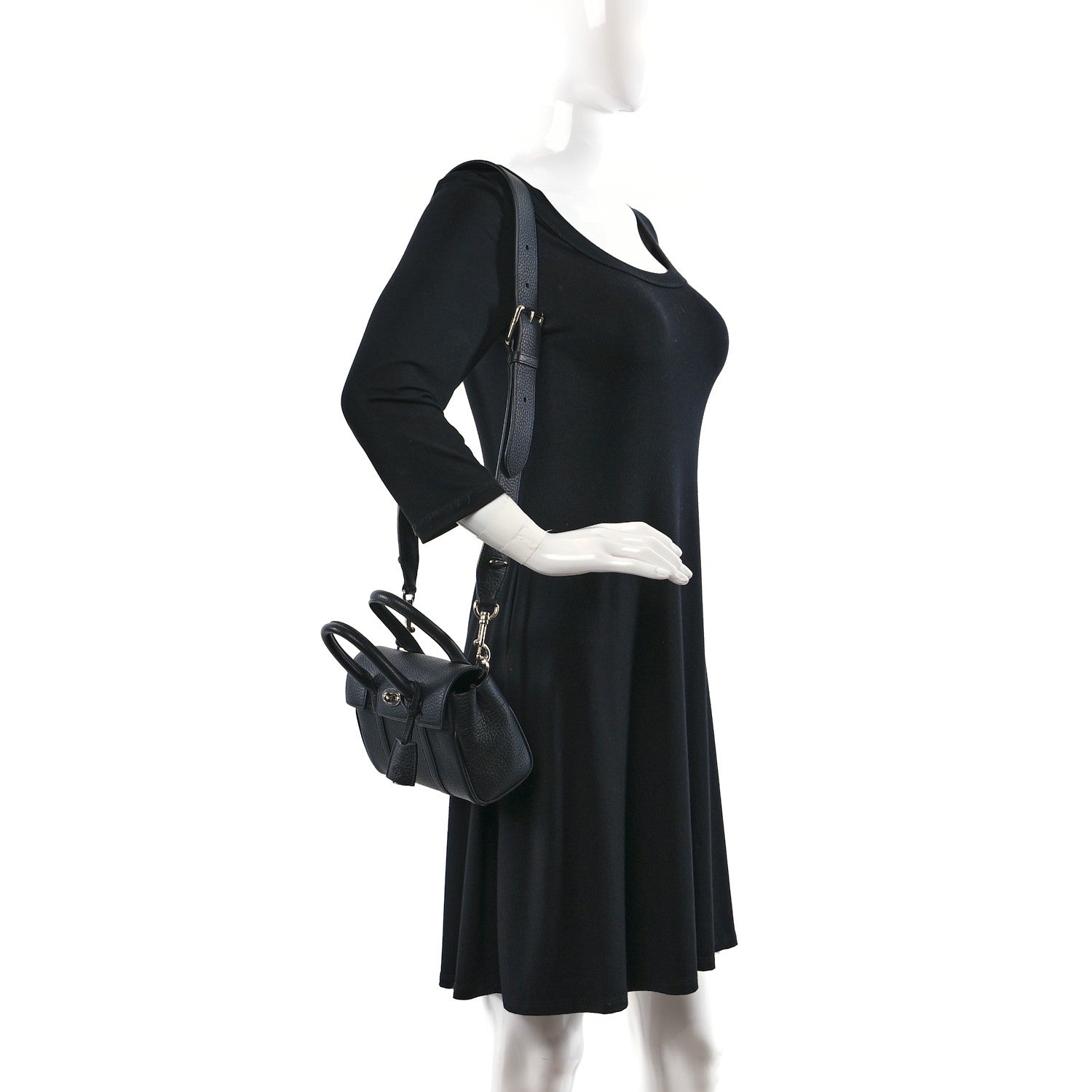 Mulberry Small Classic Grain Mini Bayswater Black 2 of 8