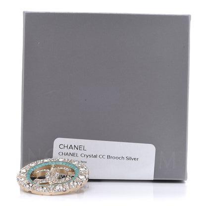 Chanel Crystal CC Brooch Silver 5 of 5