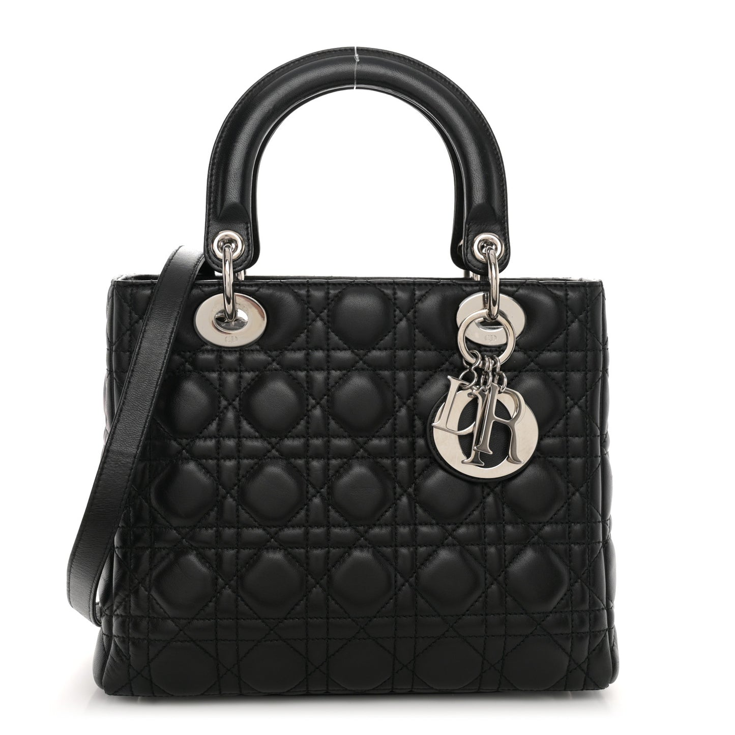 Lambskin Cannage Medium Lady Dior Black