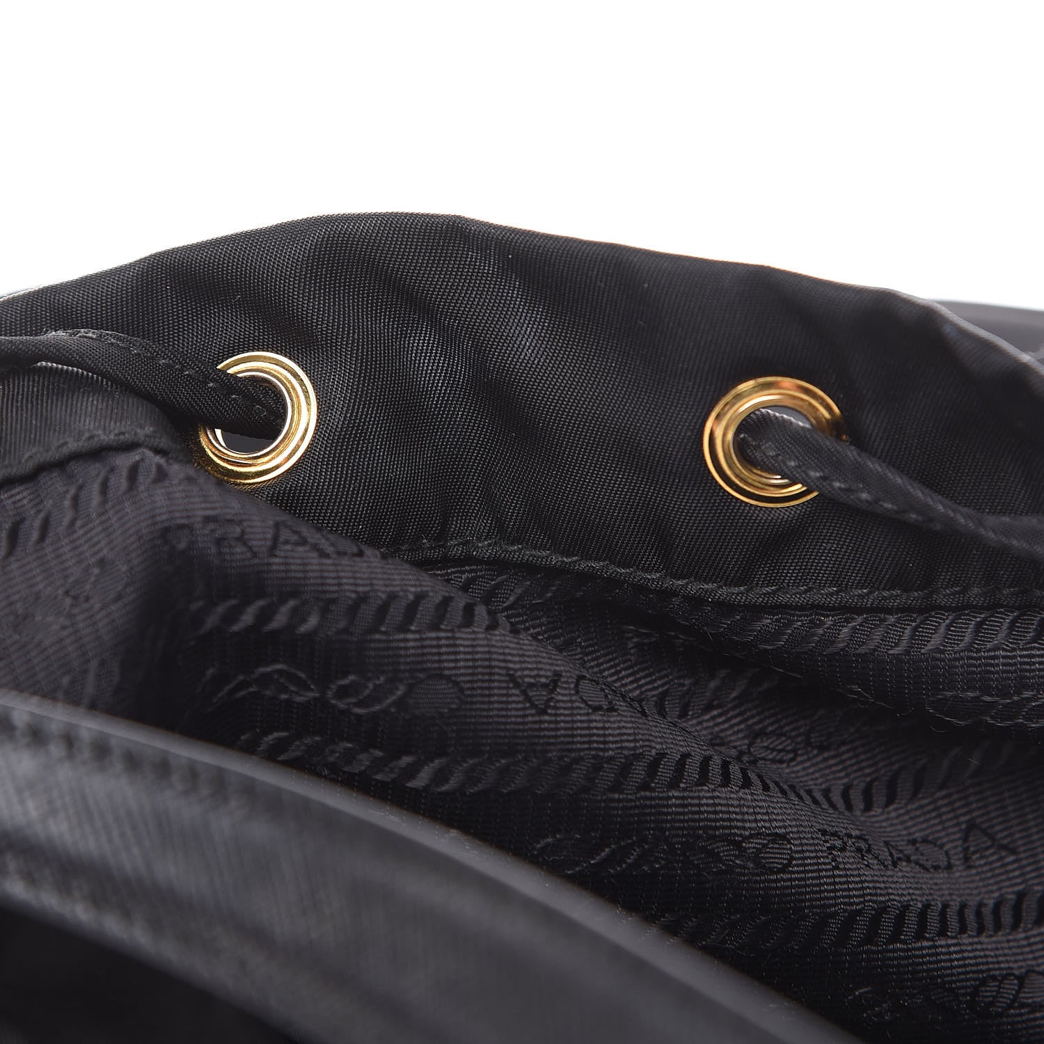 Prada Saffiano Tessuto Nylon Mini Bucket Crossbody Bag Black 13 of 13