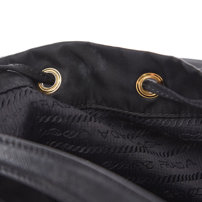 Prada Saffiano Tessuto Nylon Mini Bucket Crossbody Bag Black 13 of 13