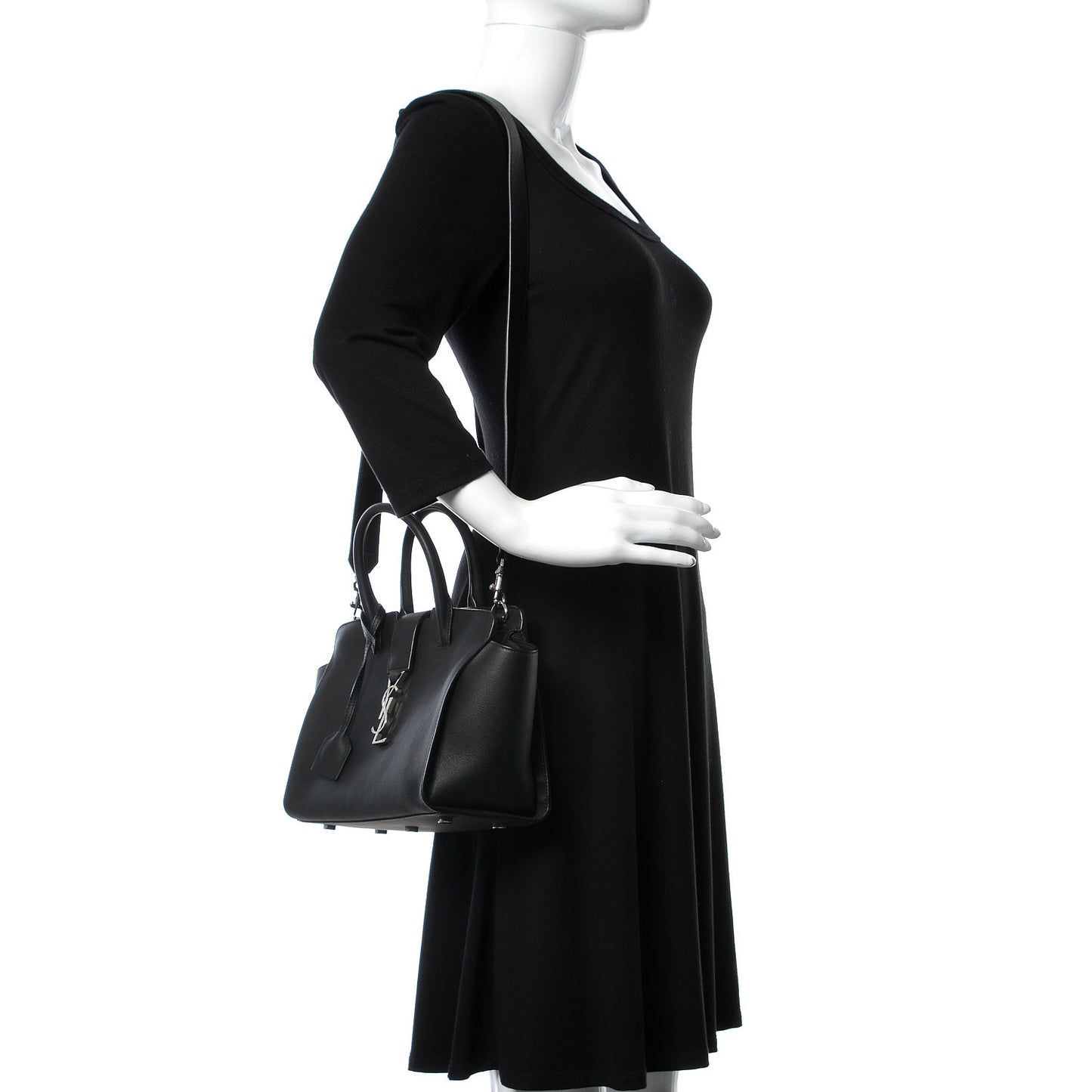 Smooth Calfskin Baby Monogram Downtown Cabas Black