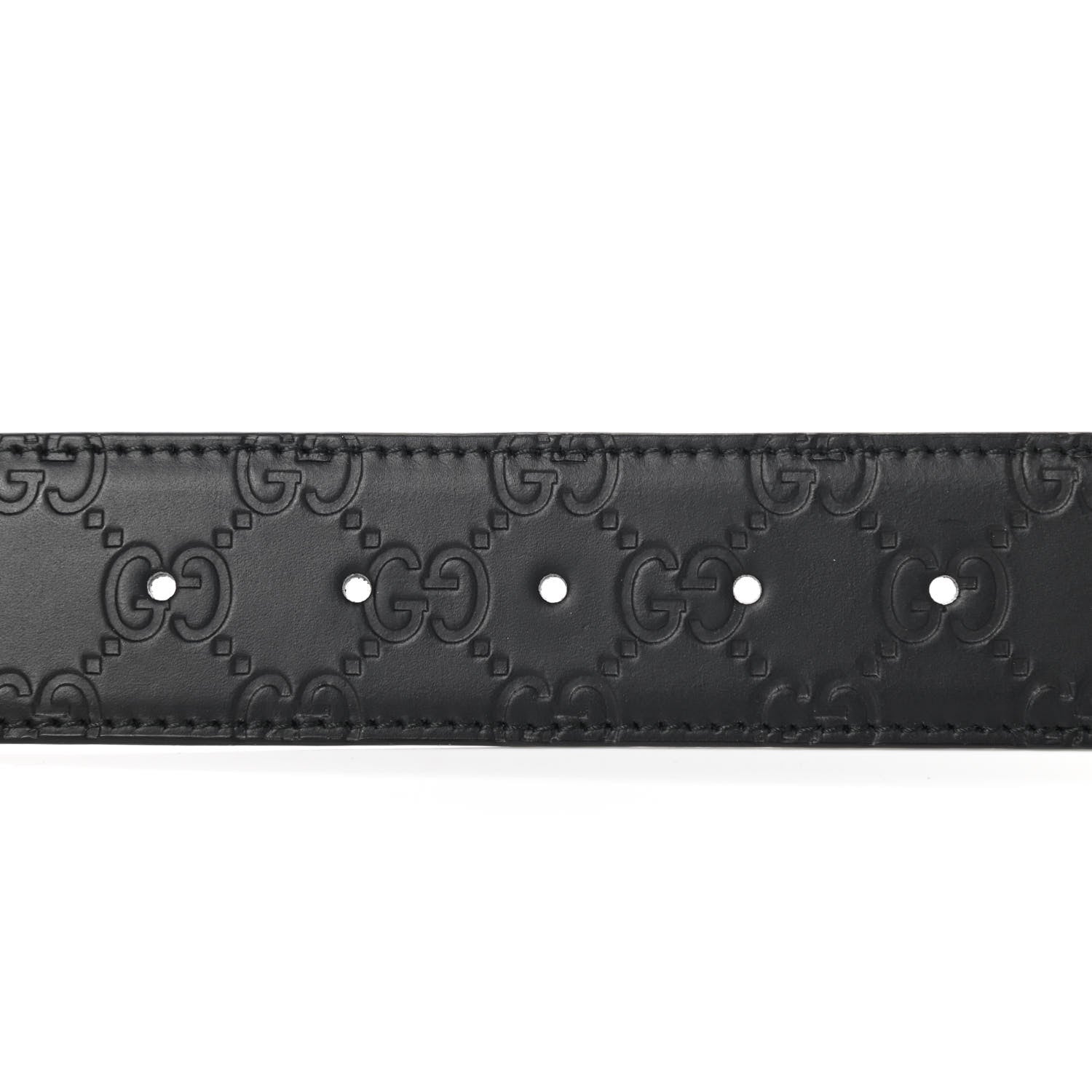 Gucci Guccissima Signature Interlocking G 40mm Belt 90 36 Black 3 of 5