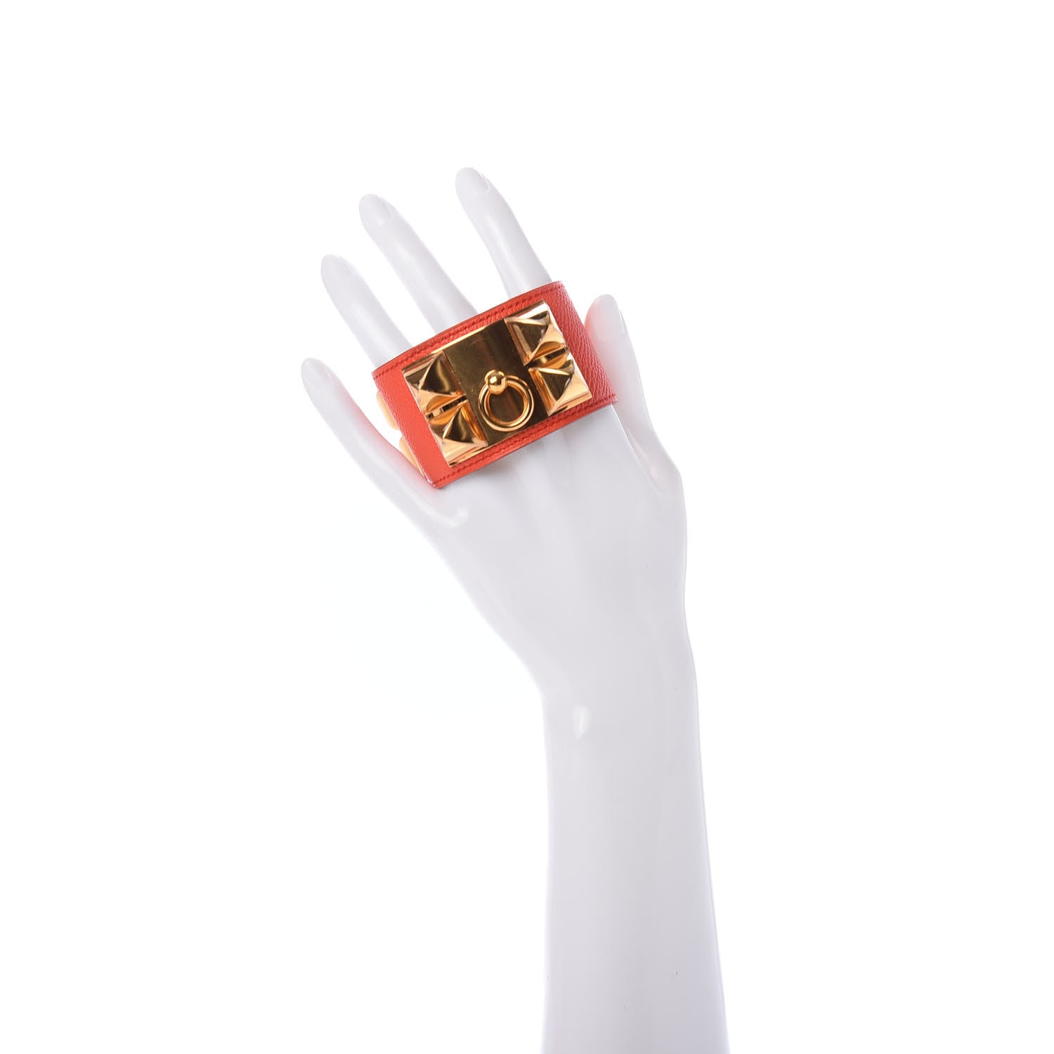 Hermes Epsom Collier de Chien CDC Bracelet S Orange Poppy 2 of 6