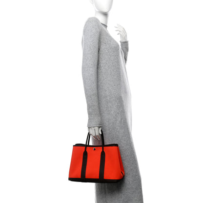 Hermes Toile Militaire Vache Country Garden Party 30 TPM Orange Mecano Chocolate 2 of 9