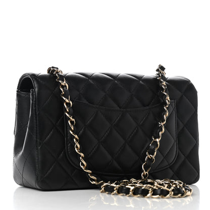 Chanel Lambskin Quilted Mini Rectangular Flap Black 4 of 12