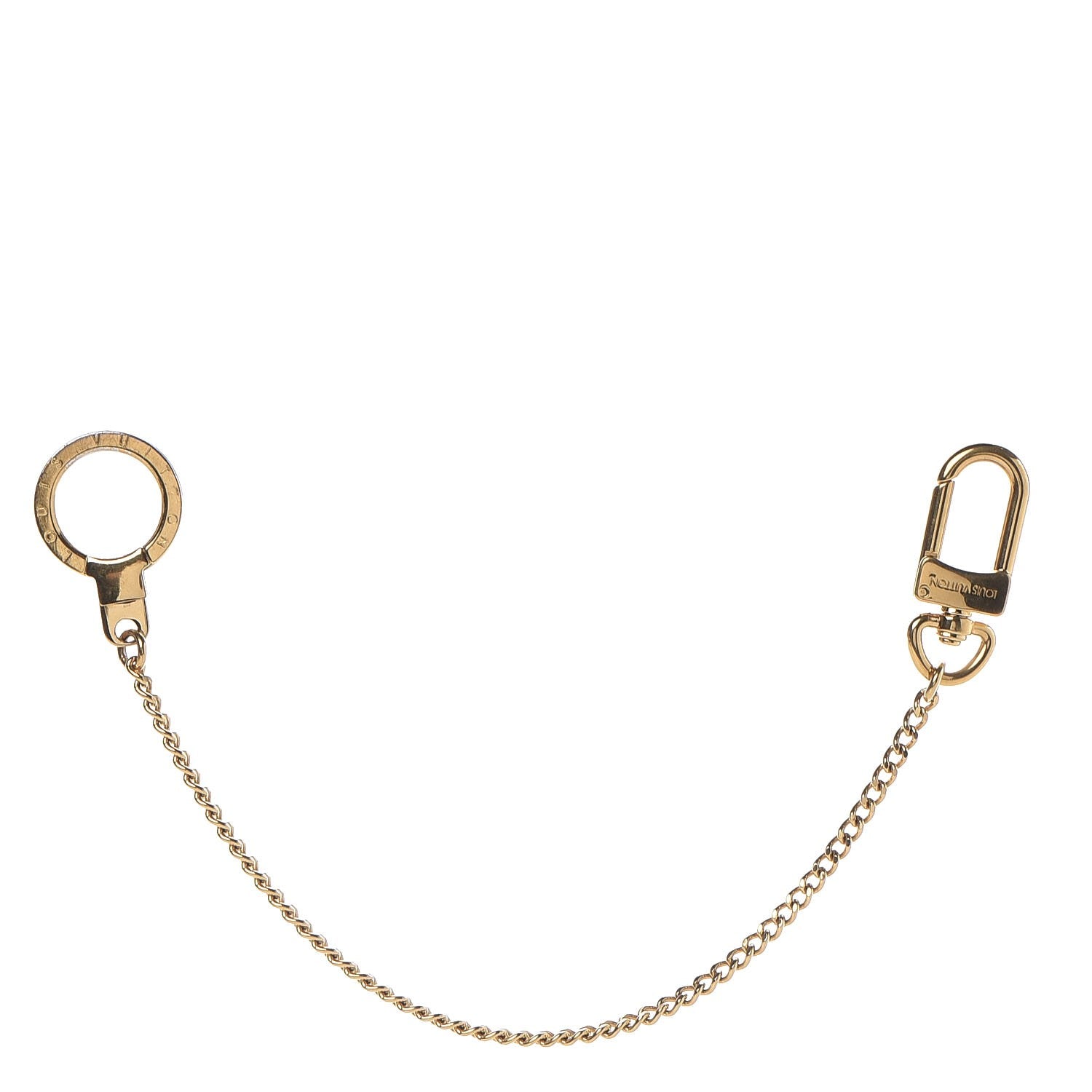 Louis Vuitton Metal Pochette Extender Key Ring Chain Gold 1 of 2