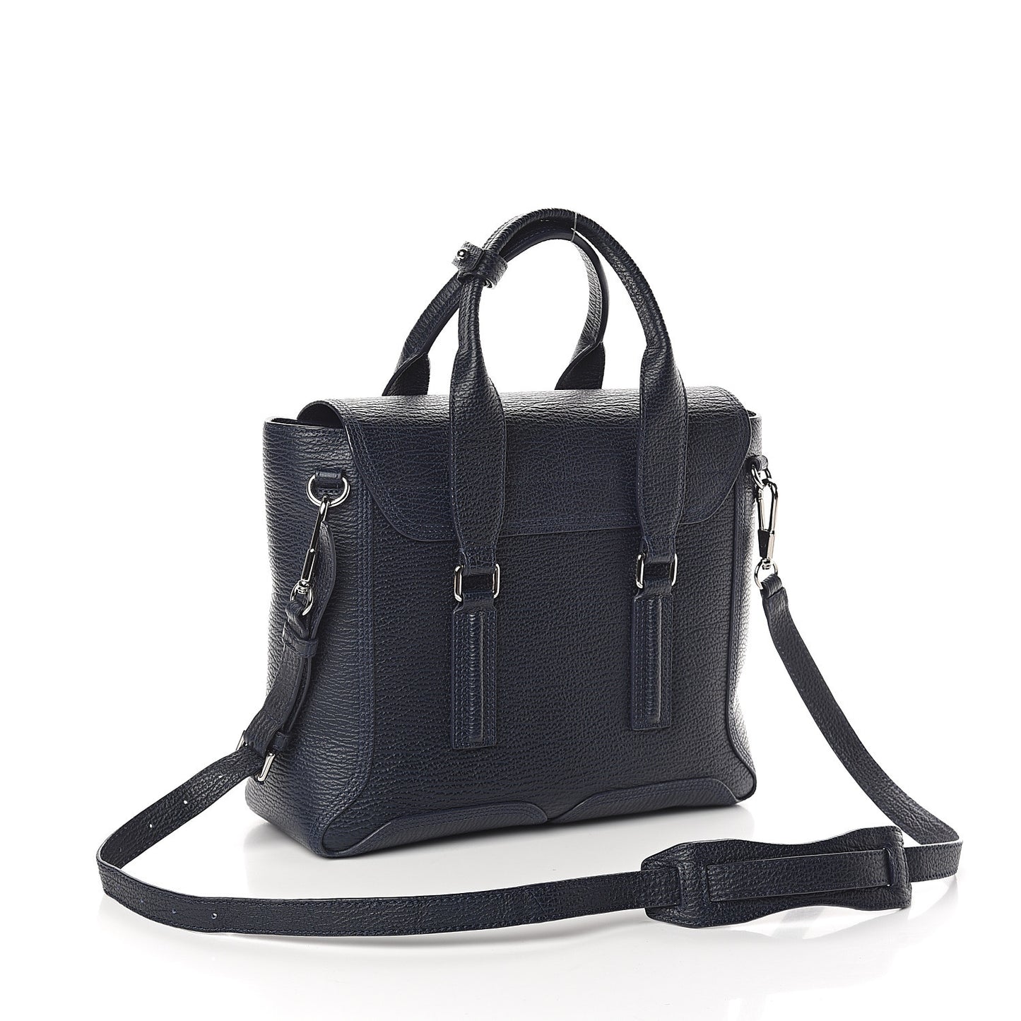 3.1 Textured Calfskin Medium Pashli Satchel Ink