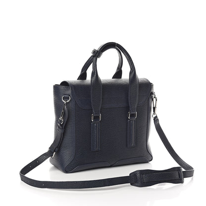 3.1 Phillip Lim 3.1 Textured Calfskin Medium Pashli Satchel Ink 2 of 8