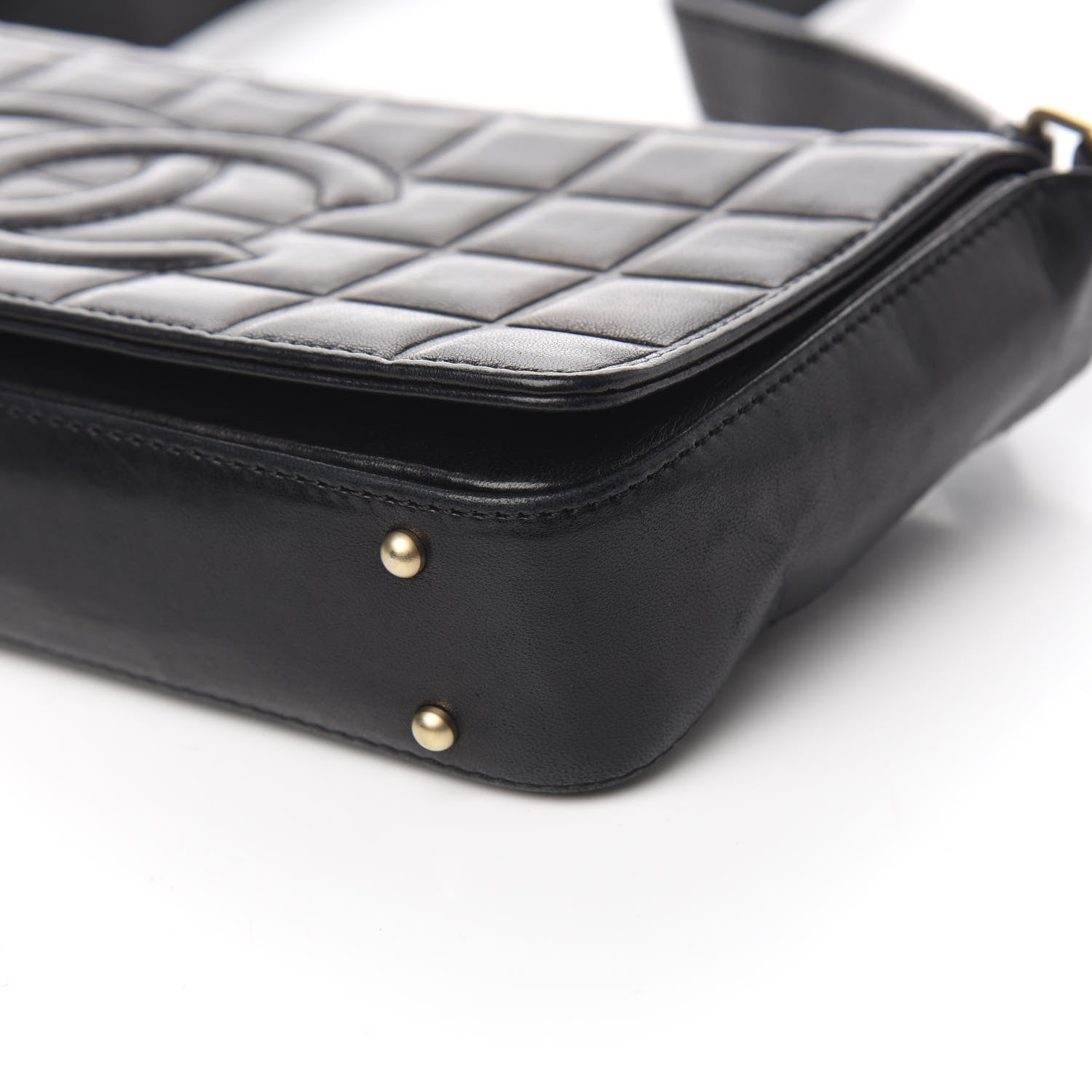 Chanel Lambskin Quilted CC Chocolate Bar Flap Black 8 of 9