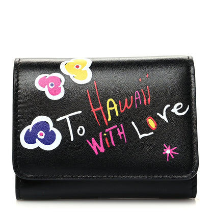 Christian Louboutin Calfskin Script Mini Loubigaga Wallet Black 1 of 8