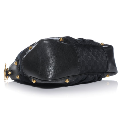 Gucci Monogram Medium Jockey Hobo Black 4 of 8