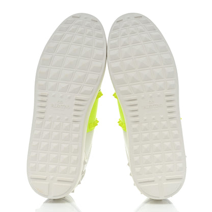 Valentino Garavani Calfskin Womens Rockstud Untitled Open Sneakers 39 Neon Yellow 5 of 8