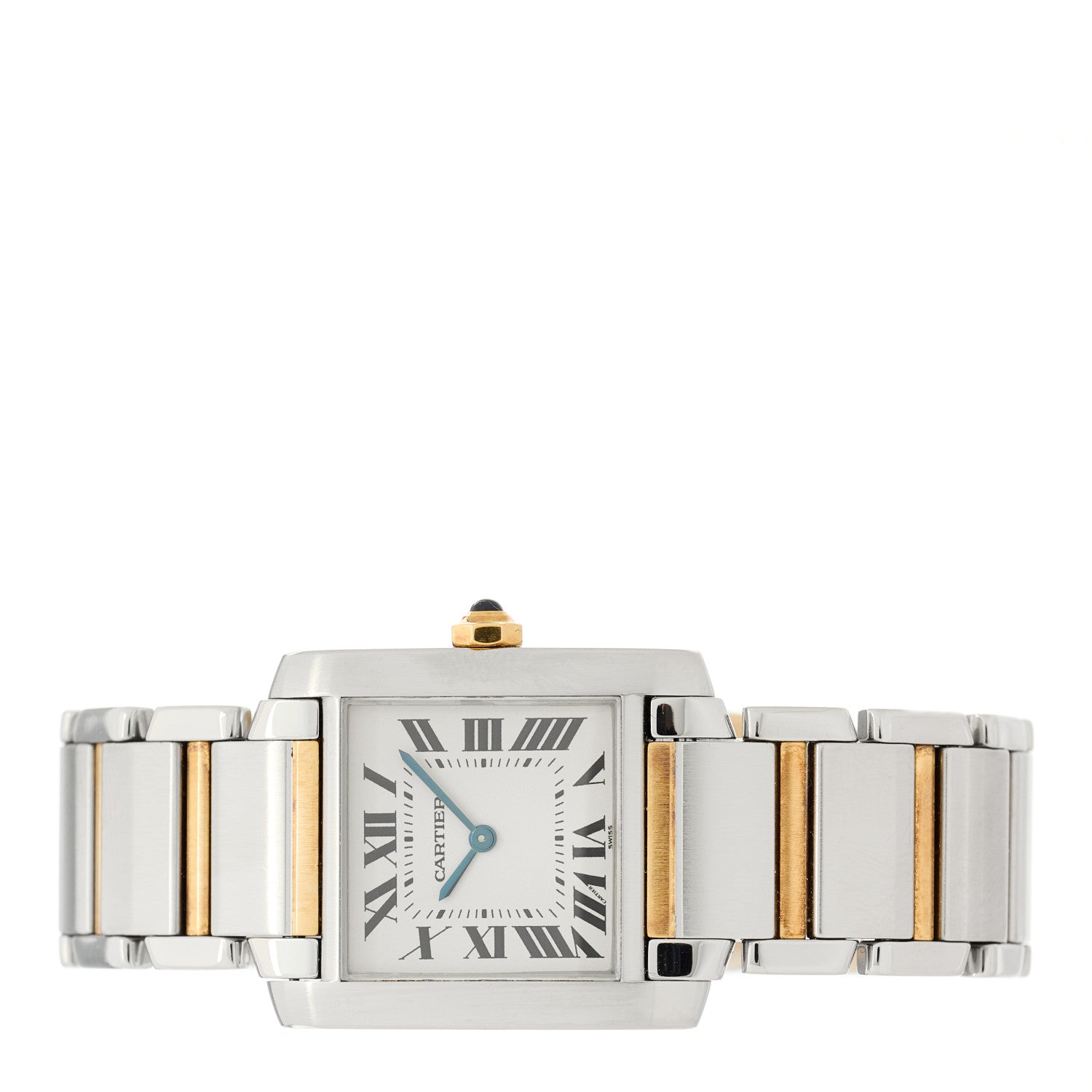 Cartier Stainless Steel 18K Yellow Gold 25mm Tank Francaise Quartz Watch 2 of 4