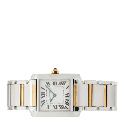 Cartier Stainless Steel 18K Yellow Gold 25mm Tank Francaise Quartz Watch 2 of 4