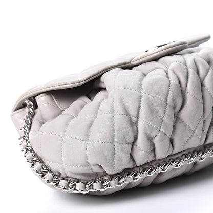 Chanel Washed Lambskin Quilted Medium Chain Around Messenger Grey 9 of 11