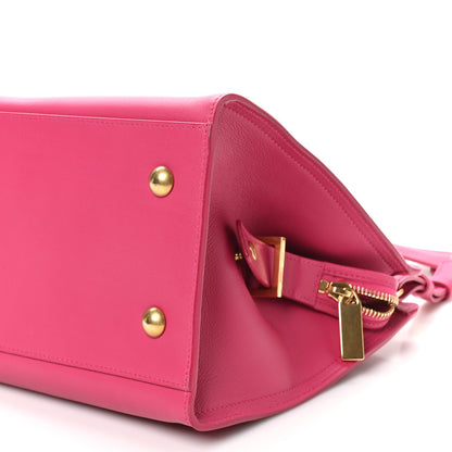 Saint Laurent Calfskin Small Classic Y Cabas Fuchsia 10 of 10