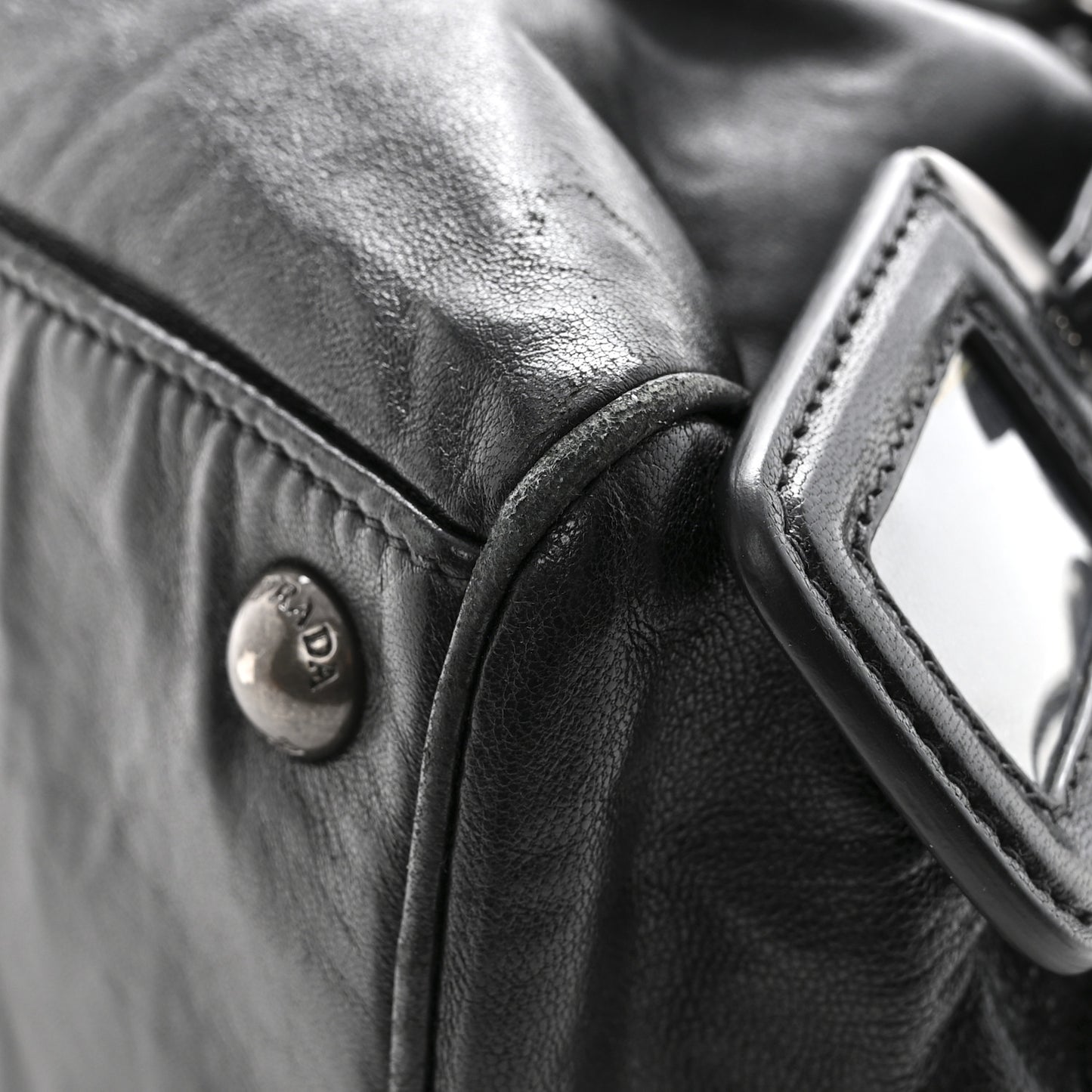 Nappa Antique Bowler Black