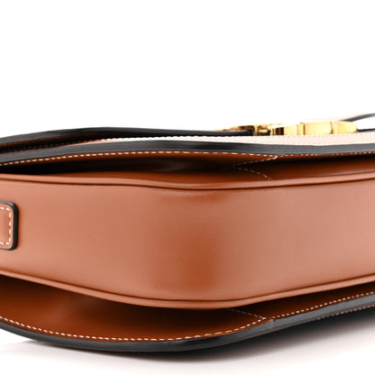 Celine Triomphe Canvas Calfskin Medium Triomphe Bag Tan 9 of 10