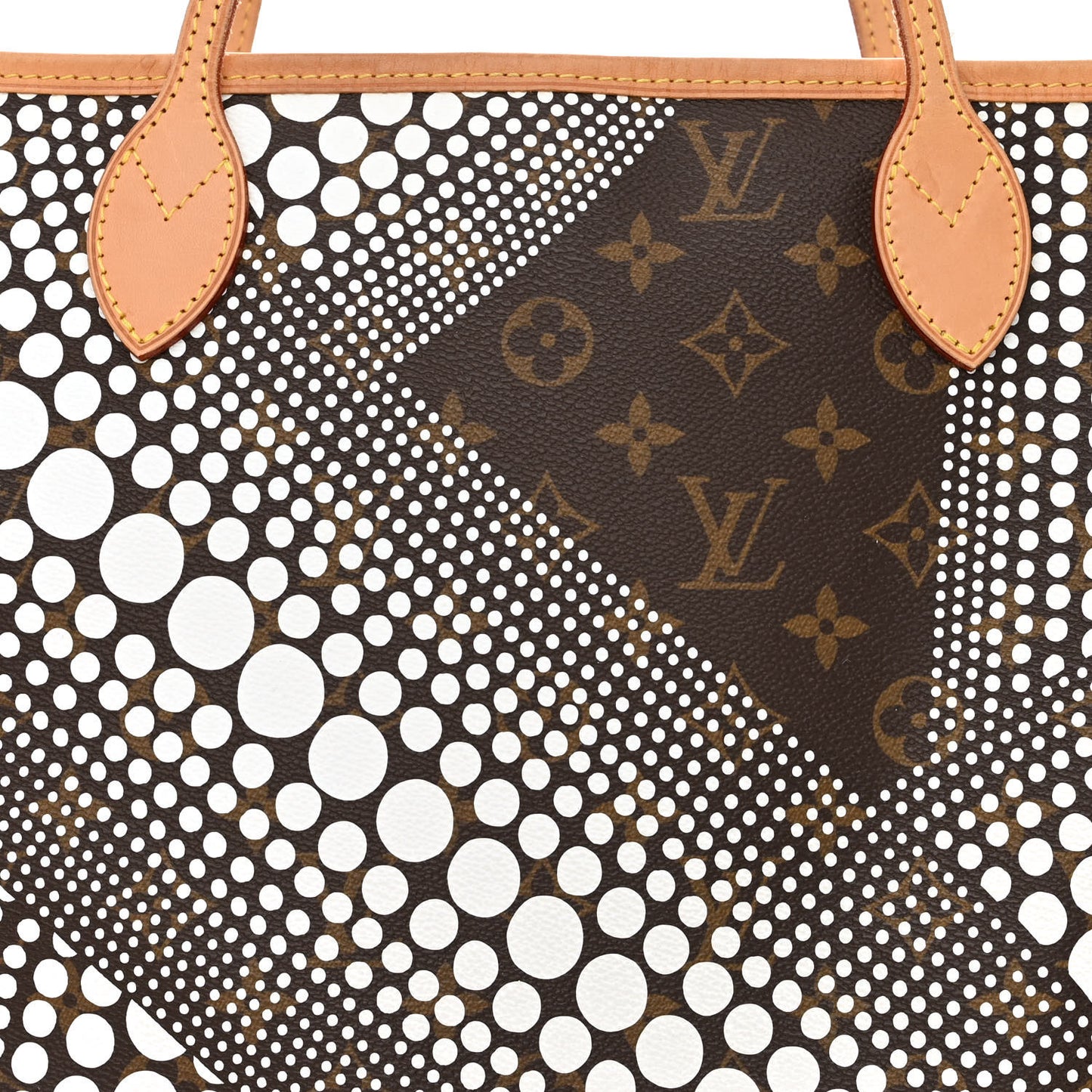 Monogram Kusama Waves Neverfull MM White
