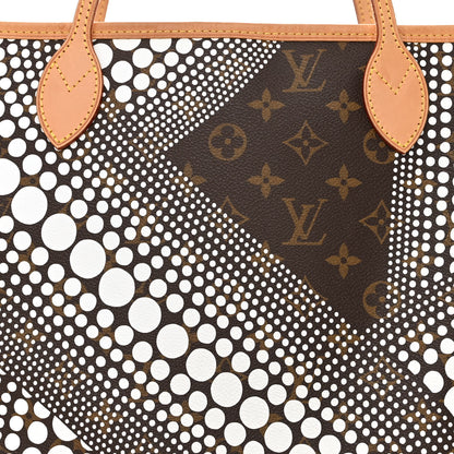 Louis Vuitton Monogram Kusama Waves Neverfull MM White 8 of 10