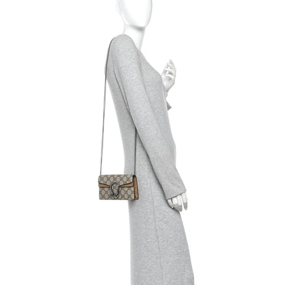 Gucci GG Supreme Monogram Super Mini Dionysus Shoulder Bag Taupe 2 of 9