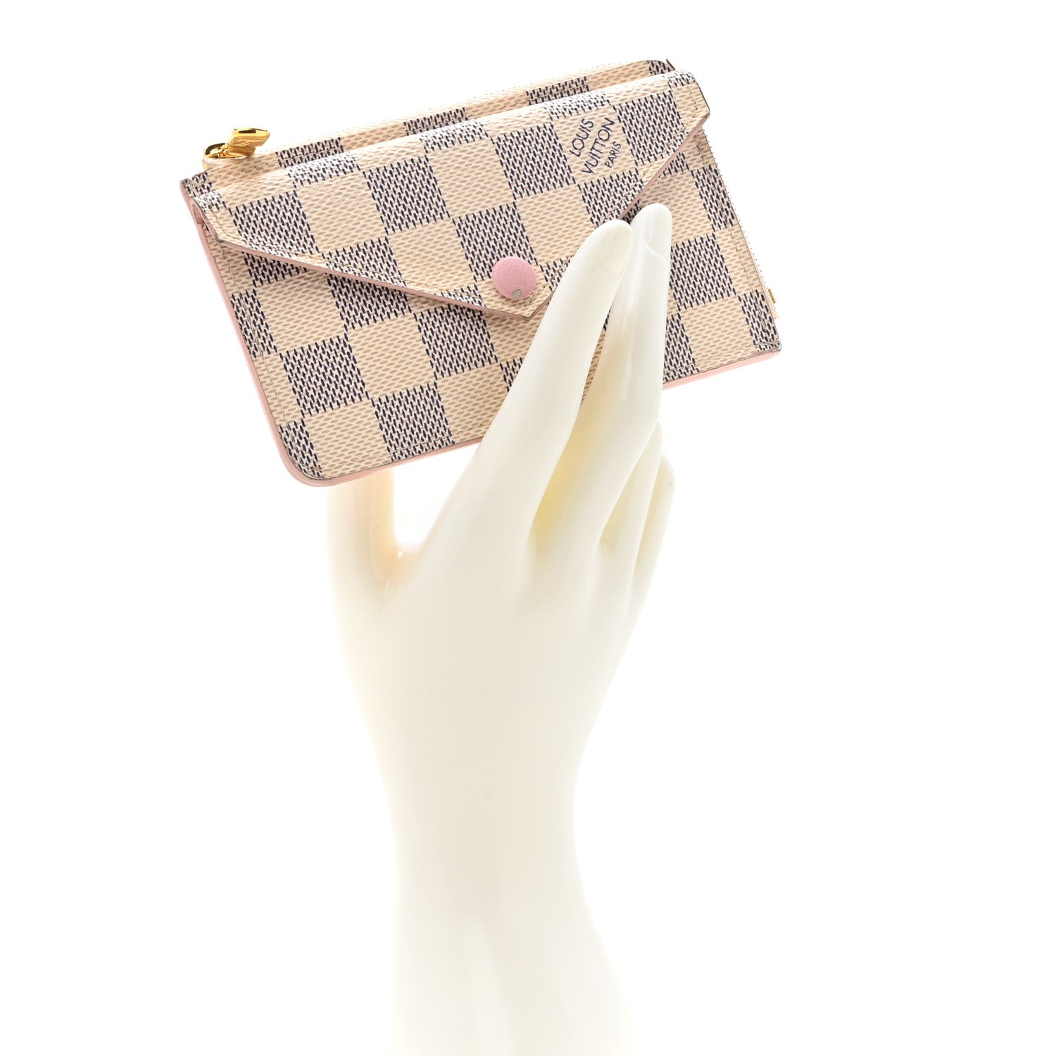 Louis Vuitton Damier Azur Recto Verso Card Holder Rose Ballerine 2 of 11