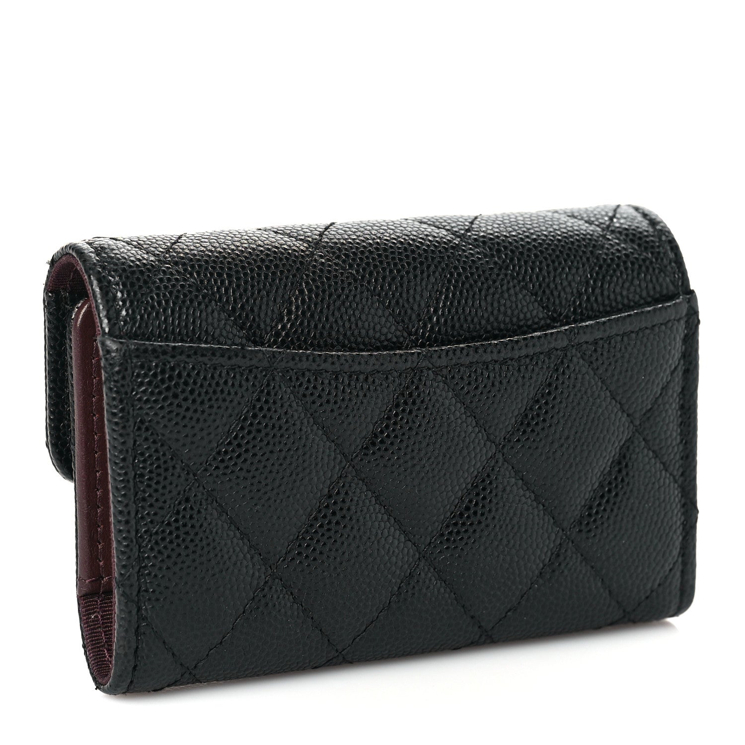 Chanel Caviar Quilted Classic 4 Key Holder Wallet Black 3 of 11