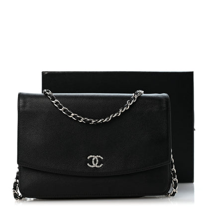 Chanel Caviar Sevruga Wallet on Chain WOC Black 13 of 13
