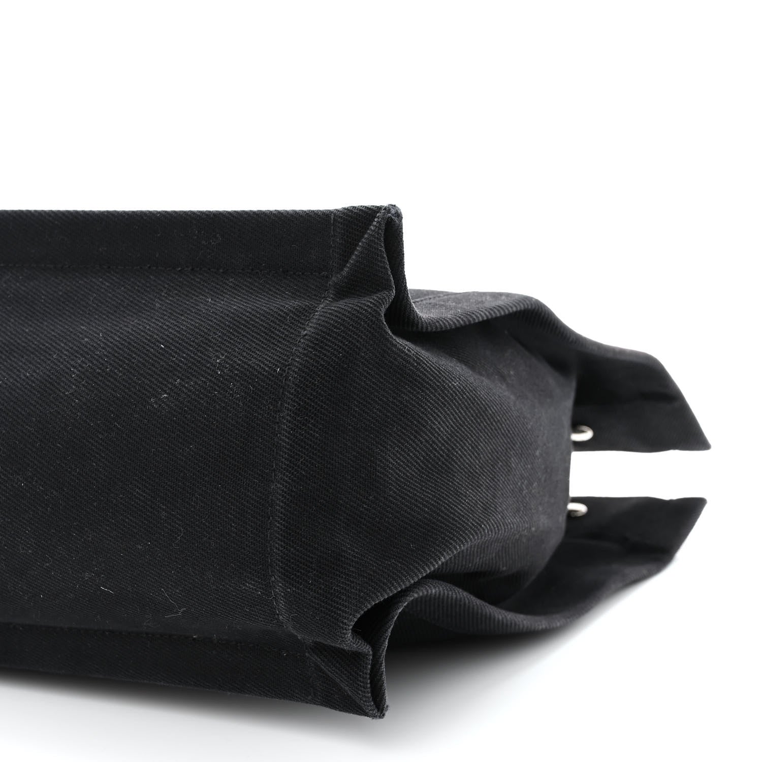 Saint Laurent Linen Calfskin Rive Gauche Tote Black 10 of 17