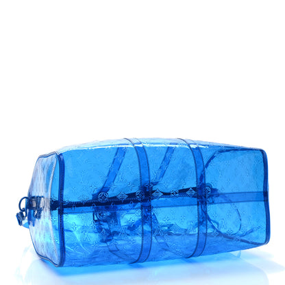 Louis Vuitton PVC Monogram Keepall Bandouliere 50 Blue 4 of 10